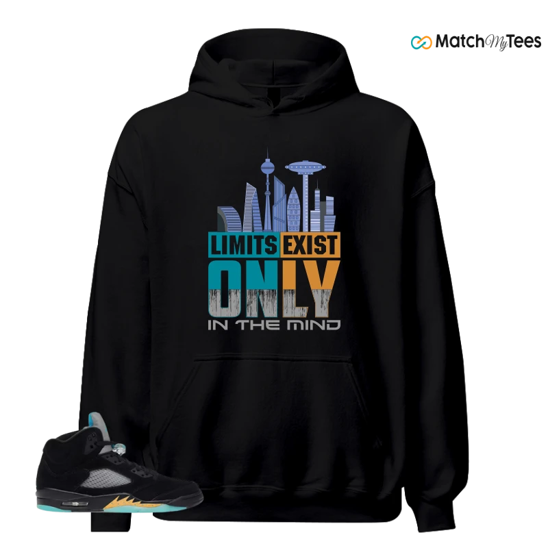 NIKE AIR JORDAN 5 RETRO AQUA SNEAKER Matching Tees Hoodie for Men
