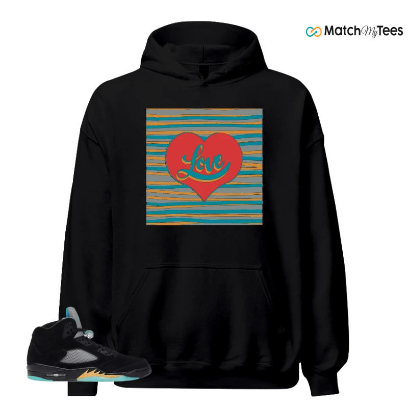NIKE AIR JORDAN 5 RETRO AQUA SNEAKER Matching Tees hoodie