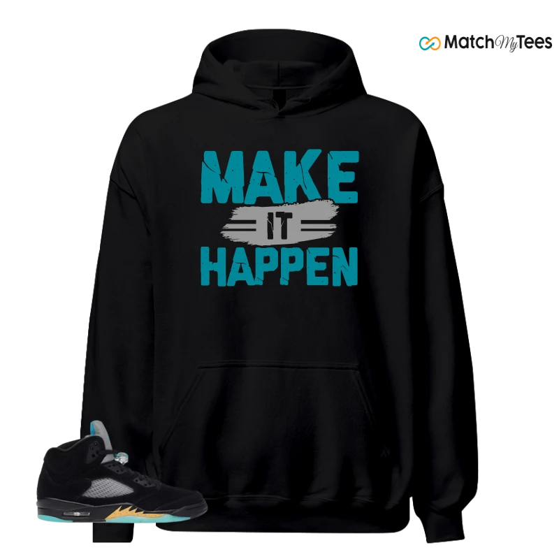 NIKE AIR JORDAN 5 RETRO AQUA SNEAKER Matching Tees hoodie