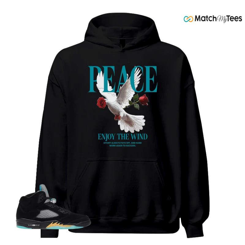 NIKE AIR JORDAN 5 RETRO AQUA SNEAKER Matching Tees hoodie