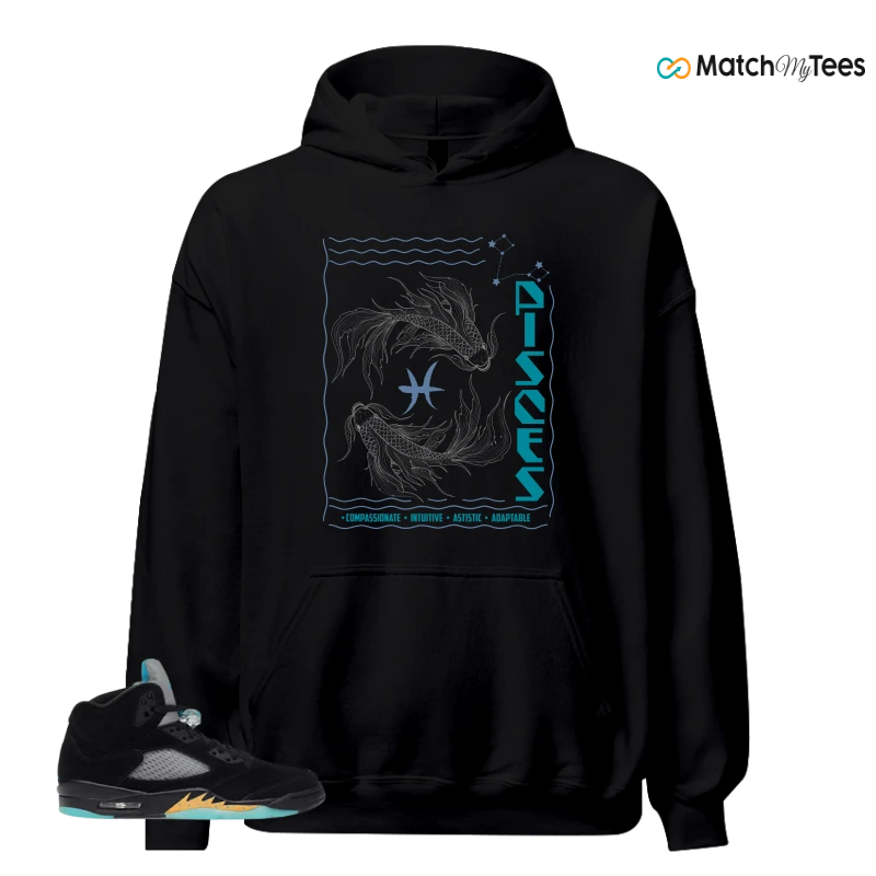 NIKE AIR JORDAN 5 RETRO AQUA SNEAKER Matching Tees hoodie