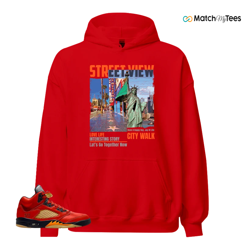 NIKE AIR JORDAN 5 RETRO DUNK ON MARS (WOMEN'S) SNEAKER Matching Tees hoodie