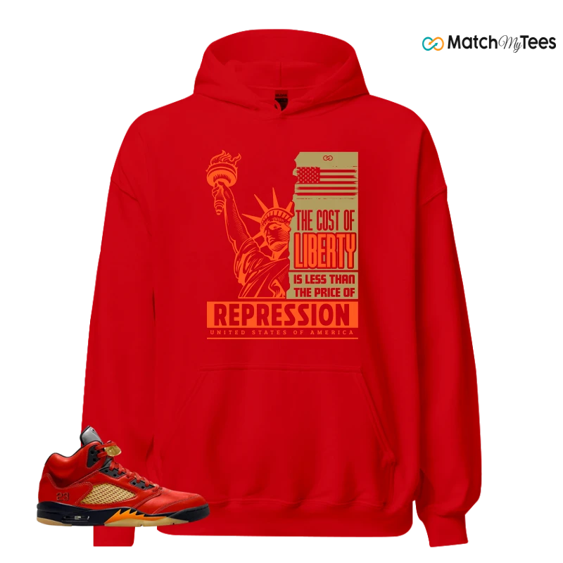 NIKE AIR JORDAN 5 RETRO DUNK ON MARS (WOMEN'S) SNEAKER Matching Tees hoodie