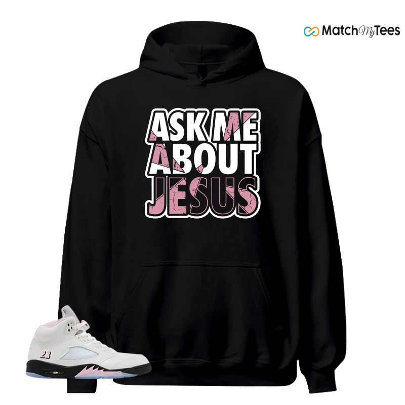 NIKE AIR JORDAN 5 RETRO MEDIUM SOFT PINK SNEAKER Matching Tees hoodie
