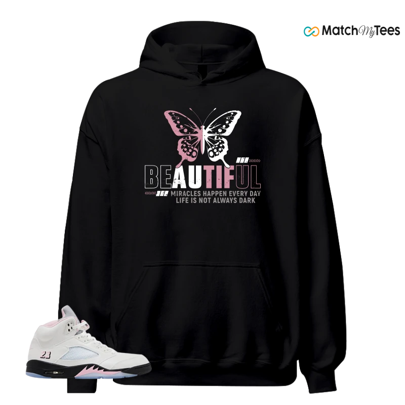NIKE AIR JORDAN 5 RETRO MEDIUM SOFT PINK SNEAKER Matching Tees hoodie