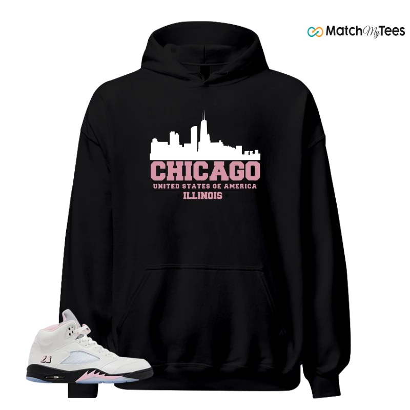 NIKE AIR JORDAN 5 RETRO MEDIUM SOFT PINK SNEAKER Matching Tees hoodie