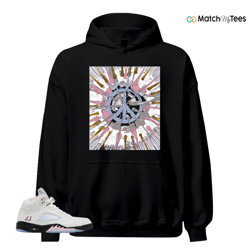 NIKE AIR JORDAN 5 RETRO MEDIUM SOFT PINK SNEAKER Matching Tees hoodie