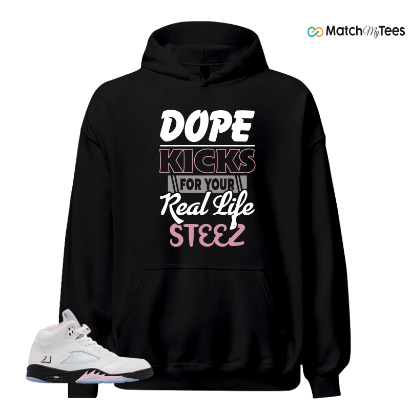 NIKE AIR JORDAN 5 RETRO MEDIUM SOFT PINK SNEAKER Matching Tees hoodie