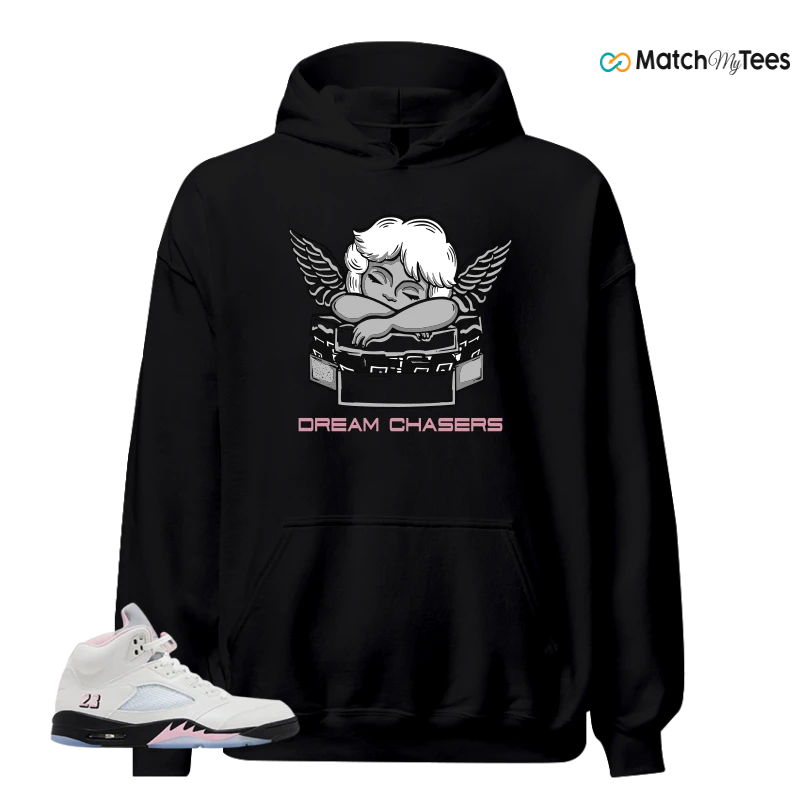 NIKE AIR JORDAN 5 RETRO MEDIUM SOFT PINK SNEAKER Matching Tees hoodie