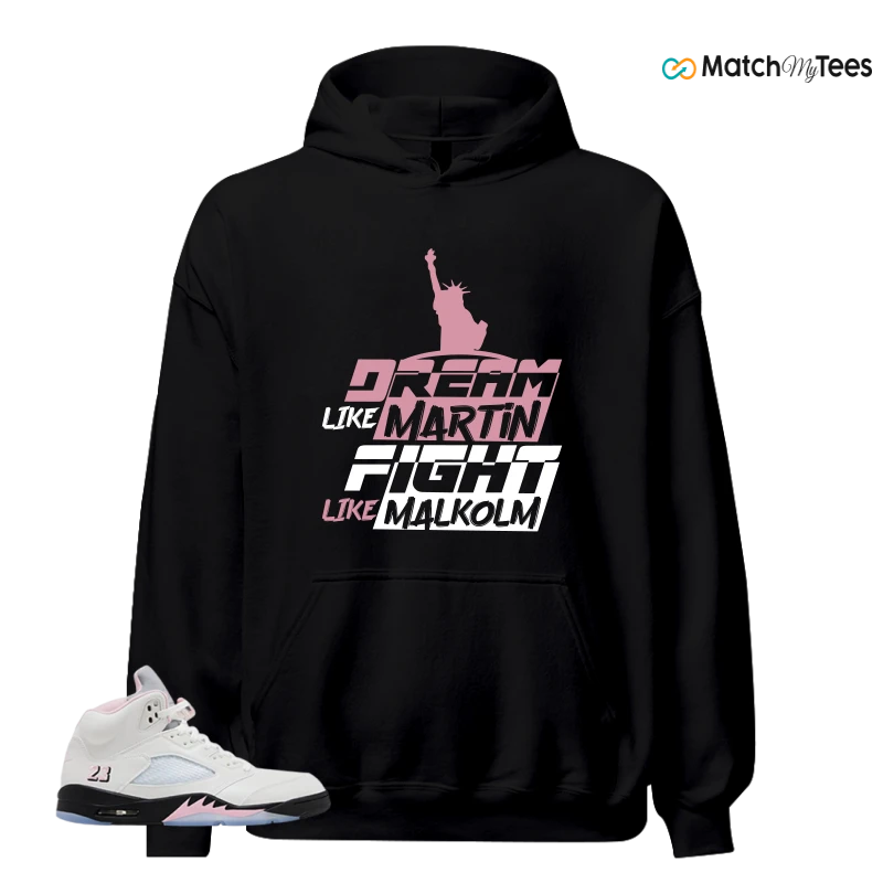 NIKE AIR JORDAN 5 RETRO MEDIUM SOFT PINK SNEAKER Matching Tees hoodie