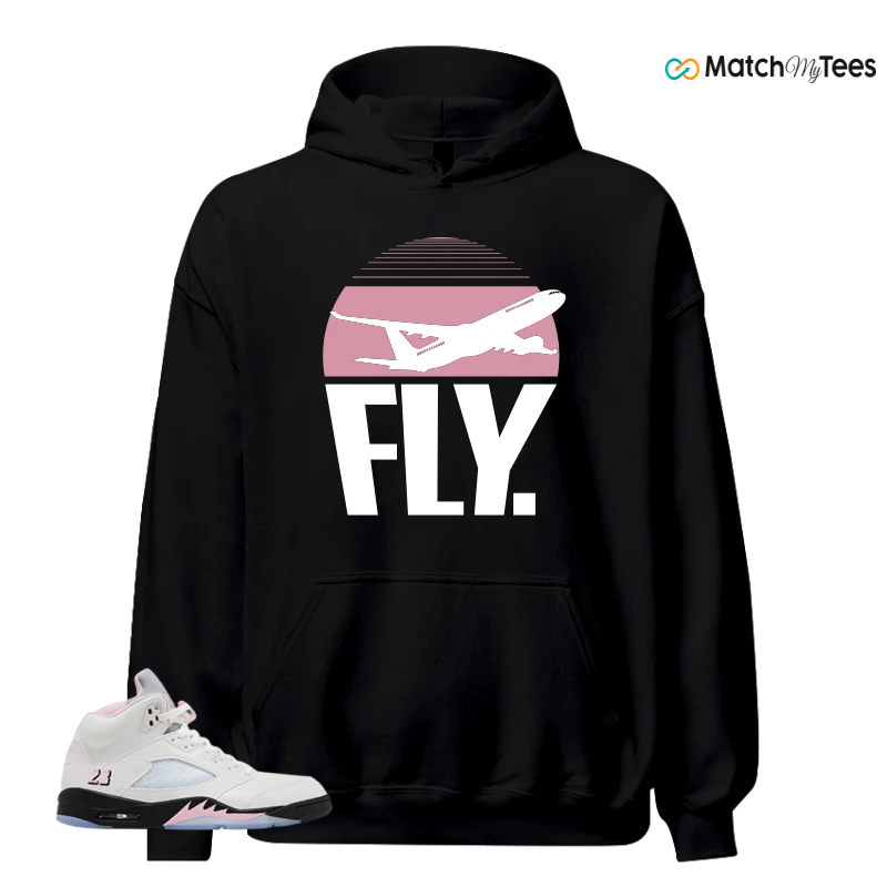 NIKE AIR JORDAN 5 RETRO MEDIUM SOFT PINK SNEAKER Matching Tees hoodie