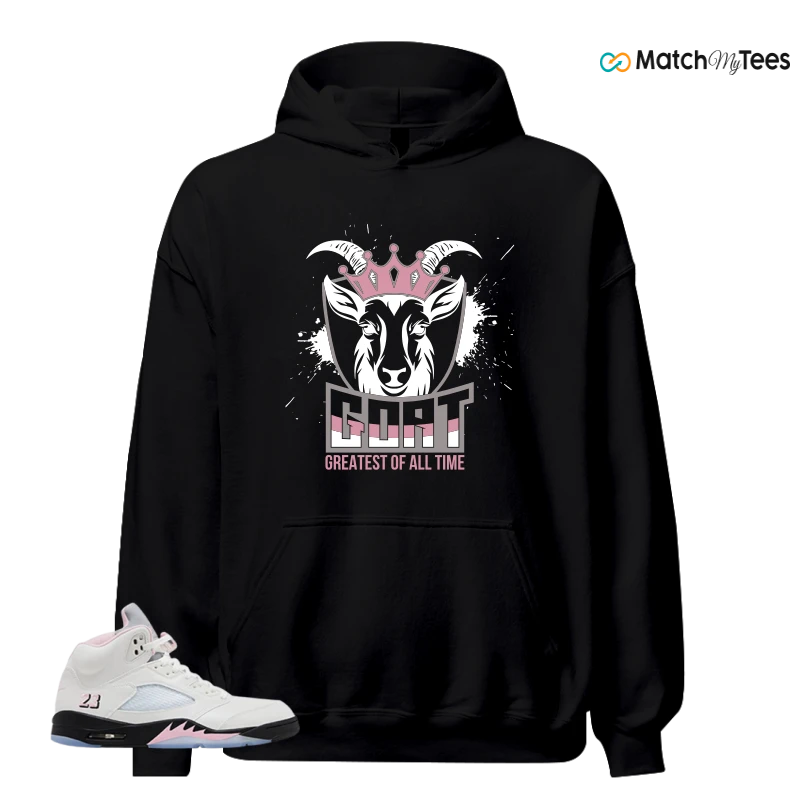 NIKE AIR JORDAN 5 RETRO MEDIUM SOFT PINK SNEAKER Matching Tees hoodie