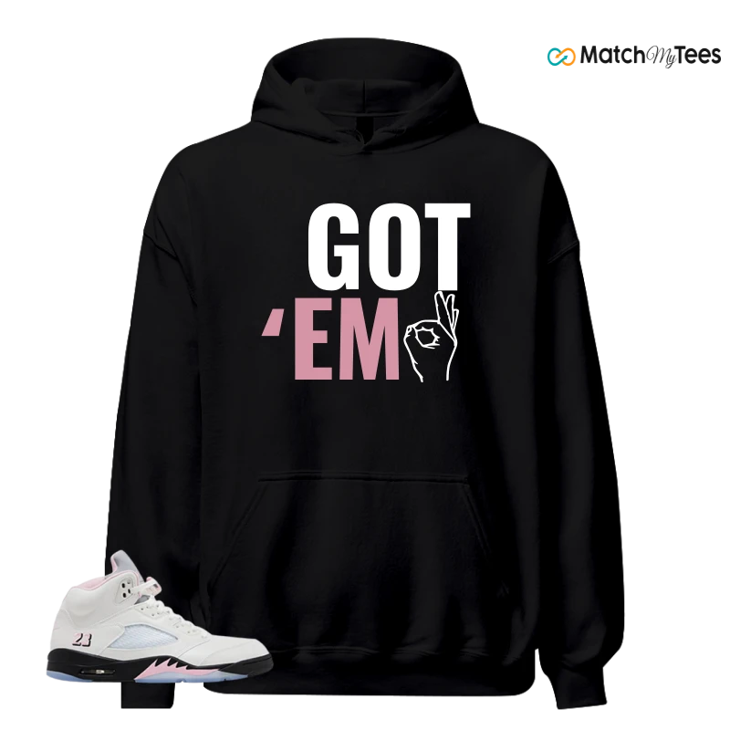NIKE AIR JORDAN 5 RETRO MEDIUM SOFT PINK SNEAKER Matching Tees hoodie