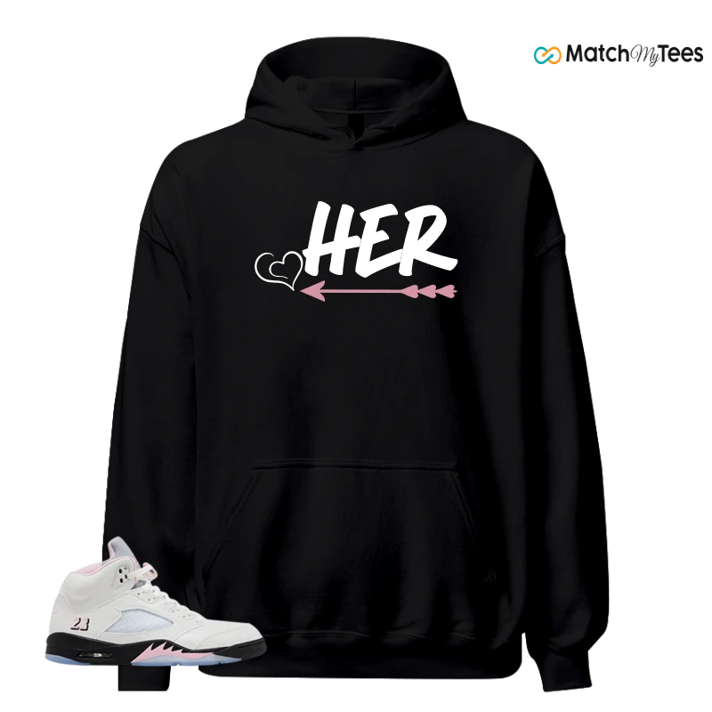 NIKE AIR JORDAN 5 RETRO MEDIUM SOFT PINK SNEAKER Matching Tees hoodie