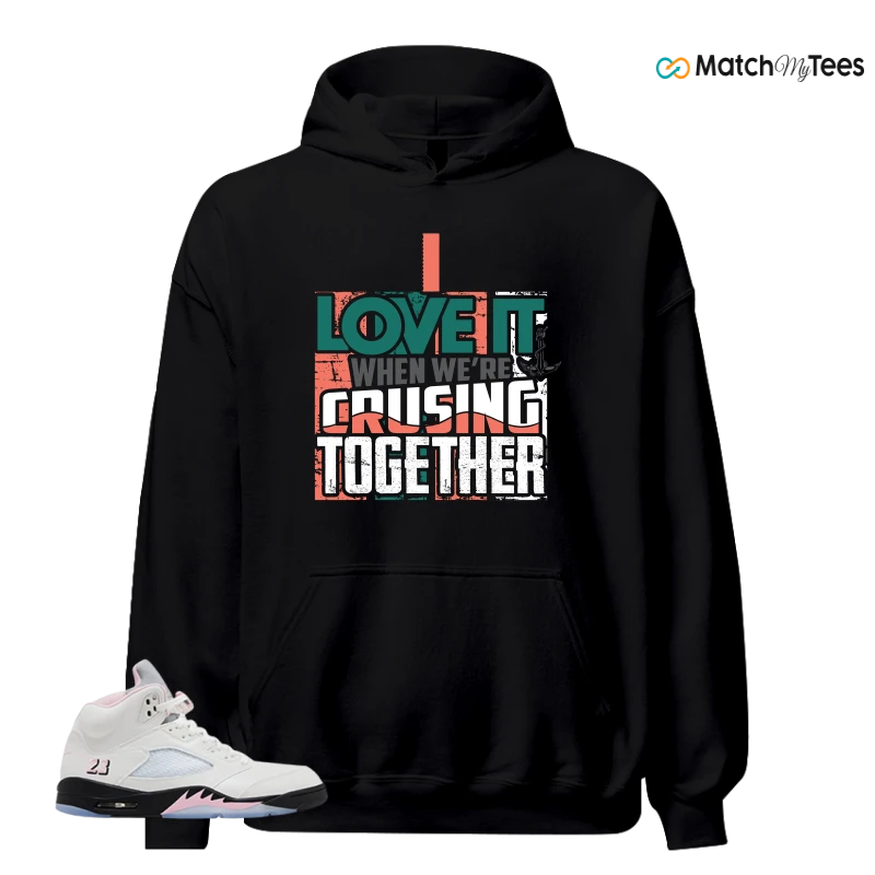 NIKE AIR JORDAN 5 RETRO MEDIUM SOFT PINK SNEAKER Matching Tees hoodie