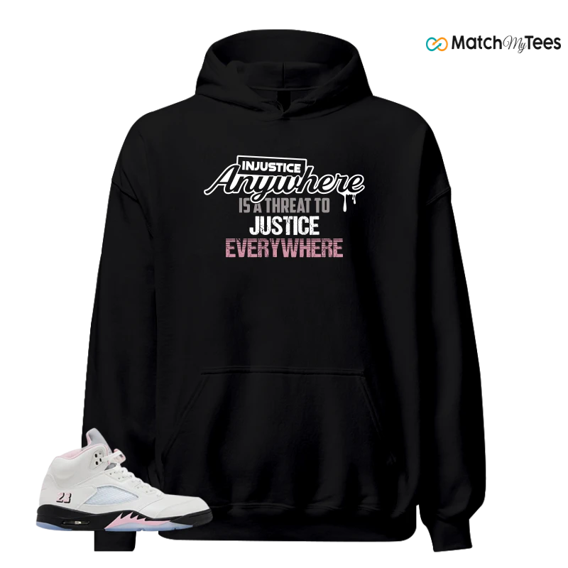 NIKE AIR JORDAN 5 RETRO MEDIUM SOFT PINK SNEAKER Matching Tees hoodie