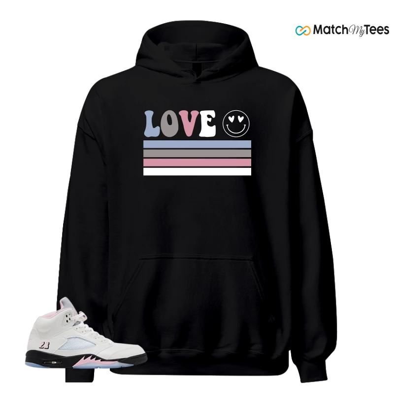 NIKE AIR JORDAN 5 RETRO MEDIUM SOFT PINK SNEAKER Matching Tees hoodie