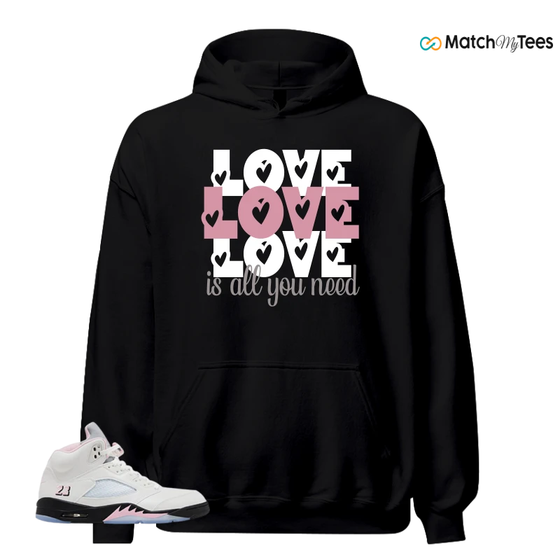 NIKE AIR JORDAN 5 RETRO MEDIUM SOFT PINK SNEAKER Matching Tees hoodie