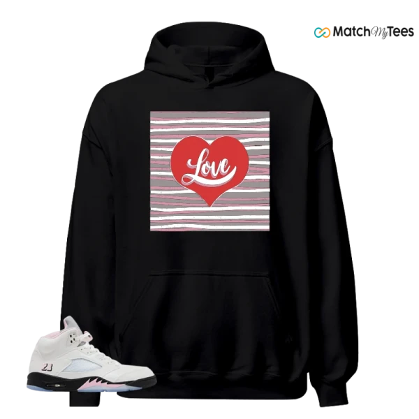 NIKE AIR JORDAN 5 RETRO MEDIUM SOFT PINK SNEAKER Matching Tees hoodie