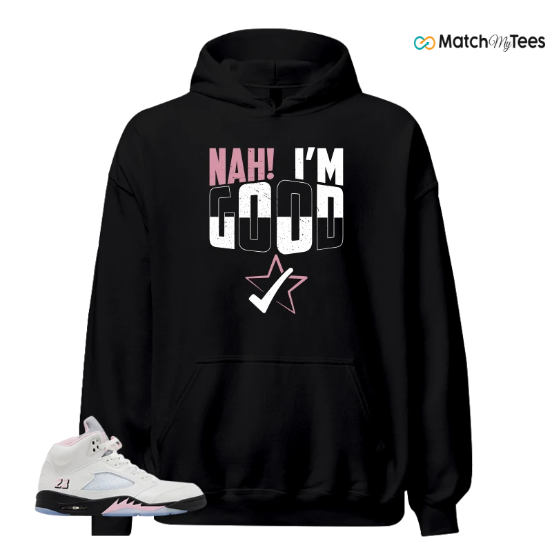 NIKE AIR JORDAN 5 RETRO MEDIUM SOFT PINK SNEAKER Matching Tees hoodie