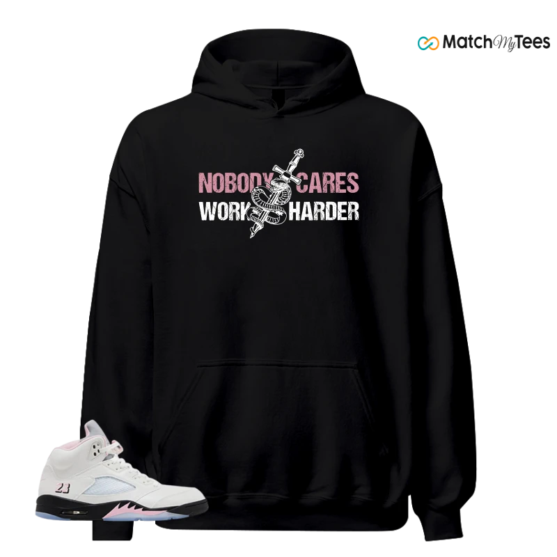 NIKE AIR JORDAN 5 RETRO MEDIUM SOFT PINK SNEAKER Matching Tees hoodie
