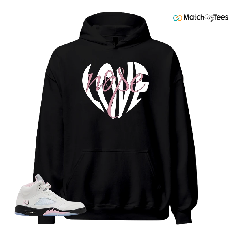 NIKE AIR JORDAN 5 RETRO MEDIUM SOFT PINK SNEAKER Matching Tees hoodie