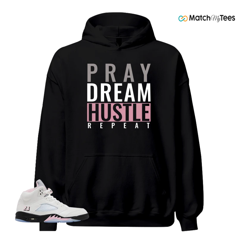 NIKE AIR JORDAN 5 RETRO MEDIUM SOFT PINK SNEAKER Matching Tees hoodie