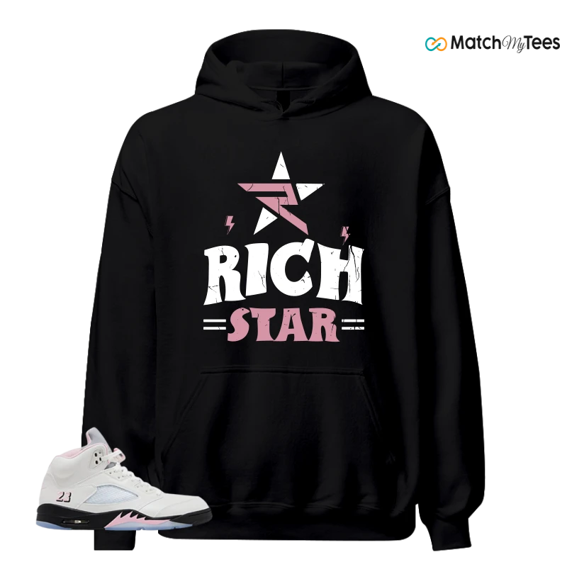 NIKE AIR JORDAN 5 RETRO MEDIUM SOFT PINK SNEAKER Matching Tees hoodie