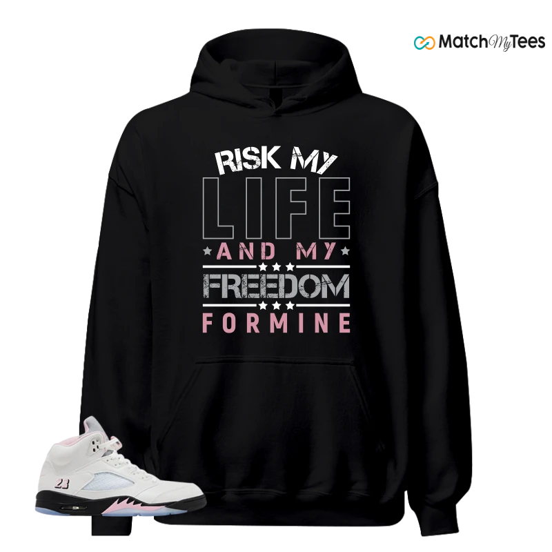 NIKE AIR JORDAN 5 RETRO MEDIUM SOFT PINK SNEAKER Matching Tees hoodie
