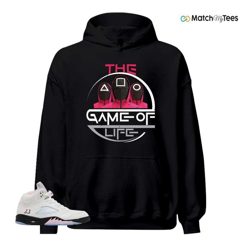 NIKE AIR JORDAN 5 RETRO MEDIUM SOFT PINK SNEAKER Matching Tees hoodie