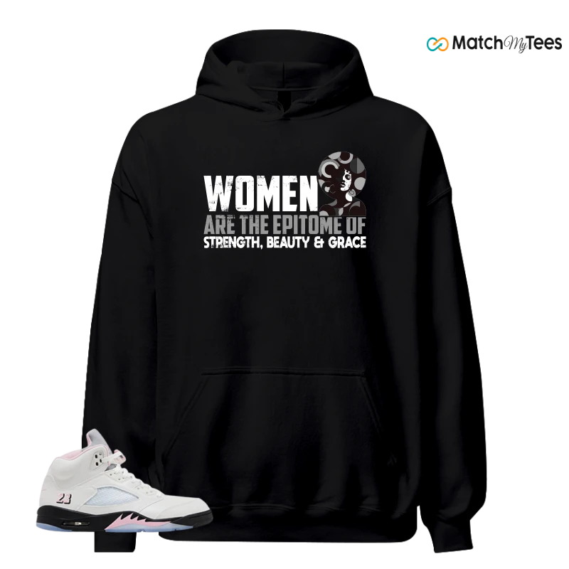 NIKE AIR JORDAN 5 RETRO MEDIUM SOFT PINK SNEAKER Matching Tees hoodie