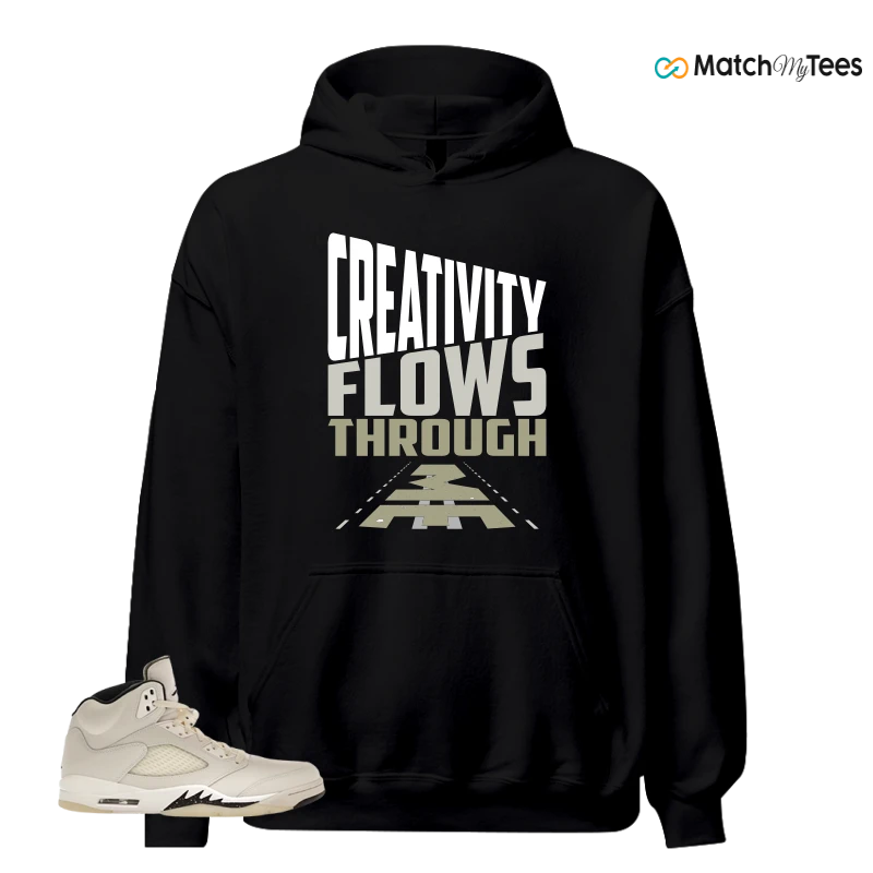 NIKE AIR JORDAN 5 RETRO SAIL SNEAKER Matching Tees hoodie