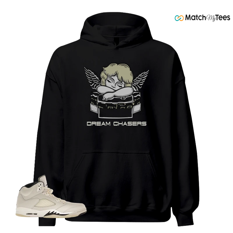 NIKE AIR JORDAN 5 RETRO SAIL SNEAKER Matching Tees hoodie