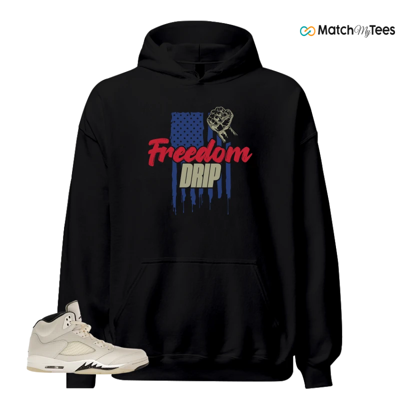 NIKE AIR JORDAN 5 RETRO SAIL SNEAKER Matching Tees hoodie