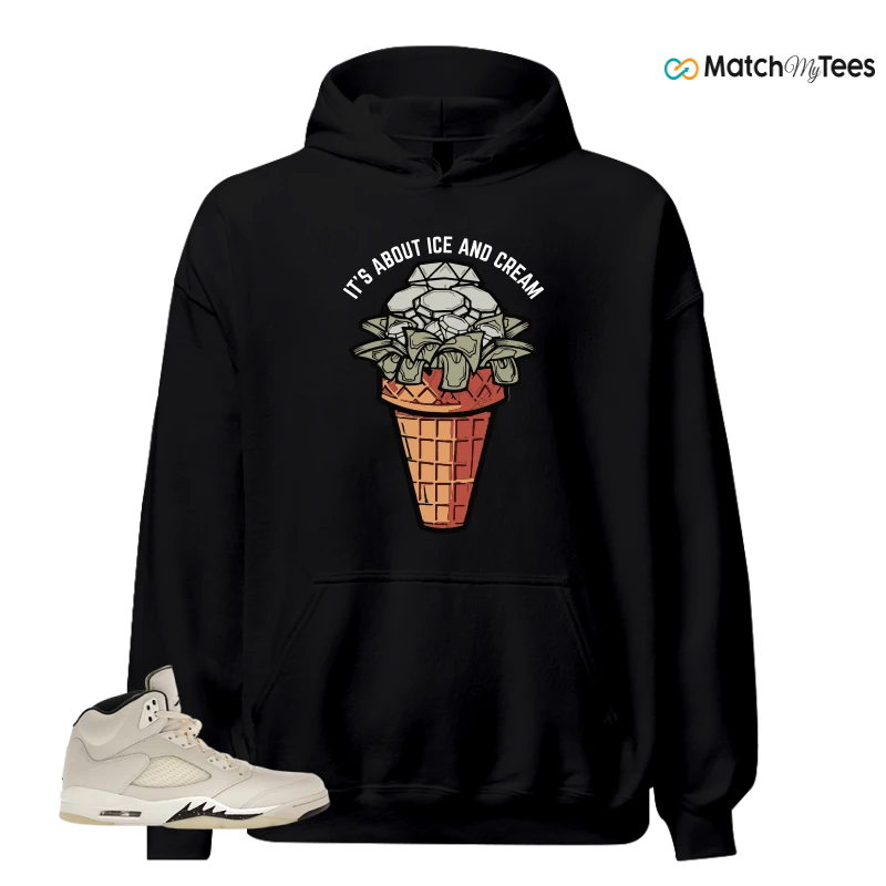 NIKE AIR JORDAN 5 RETRO SAIL SNEAKER Matching Tees hoodie