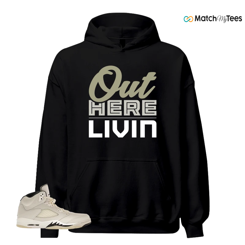 NIKE AIR JORDAN 5 RETRO SAIL SNEAKER Matching Tees hoodie