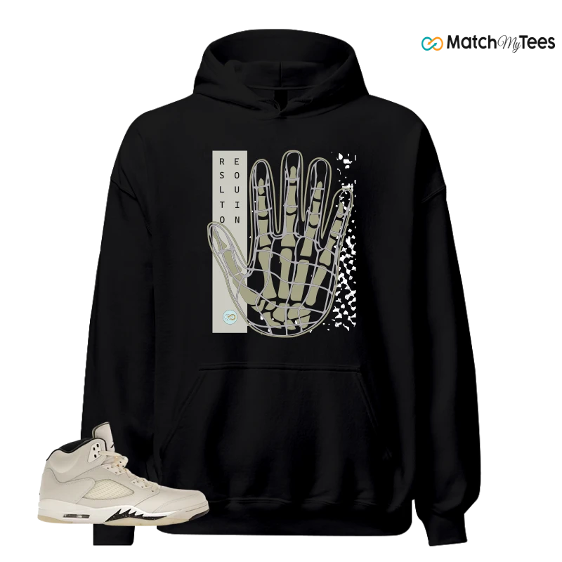 NIKE AIR JORDAN 5 RETRO SAIL SNEAKER Matching Tees hoodie