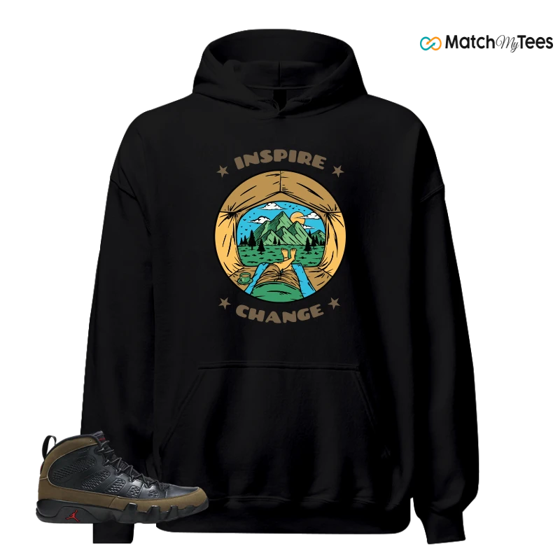 NIKE AIR JORDAN 9 OLIVE 2024 SNEAKER Matching Tees Hoodie for Men