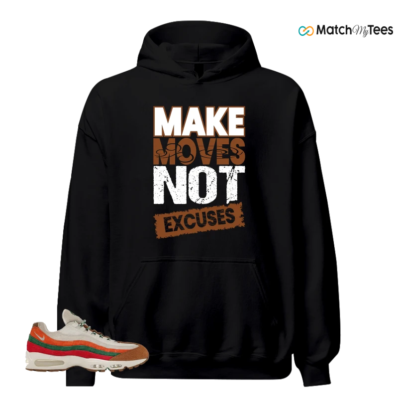 NIKE AIR MAX 95 7-ELEVEN SNEAKER/SAIL/METALLIC SILVER/TOTAL ORANGE/SPORT GREEN/GYM RED/LIGHT BRITISH TAN matching Hoodie