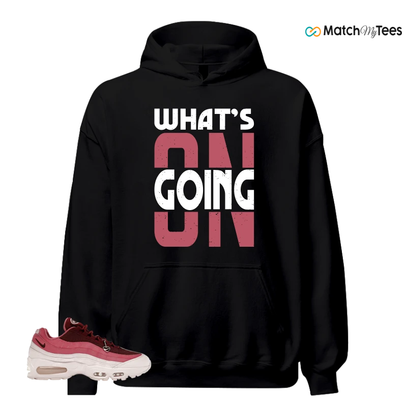NIKE AIR MAX 95 WMNS OG BIG BUBBLE VALENTINE’S DAY SNEAKER/TEAM RED/PEONY/PEARL PINK matching Hoodie