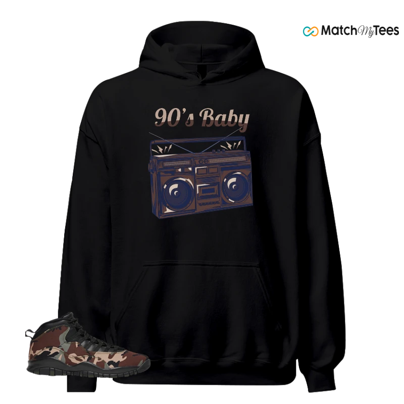 NIKE JORDAN 10 RETRO WOODLAND CAMO SNEAKER Matching Tees hoodie