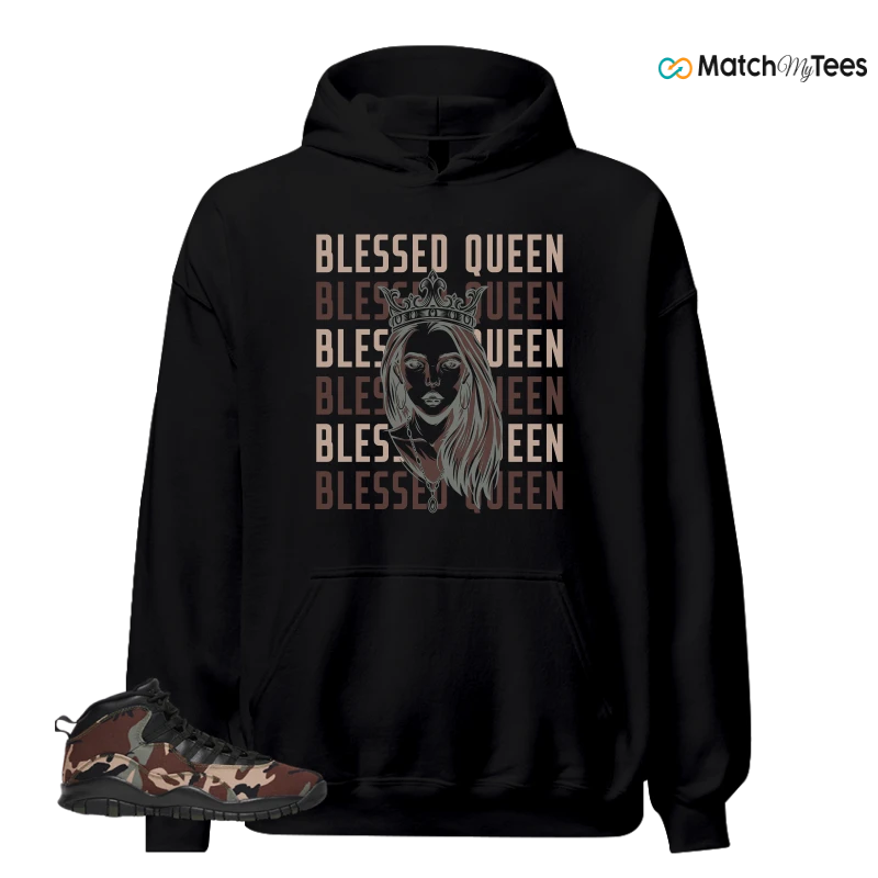 NIKE JORDAN 10 RETRO WOODLAND CAMO SNEAKER Matching Tees hoodie