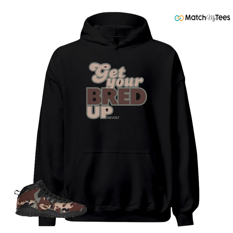 NIKE JORDAN 10 RETRO WOODLAND CAMO SNEAKER Matching Tees hoodie