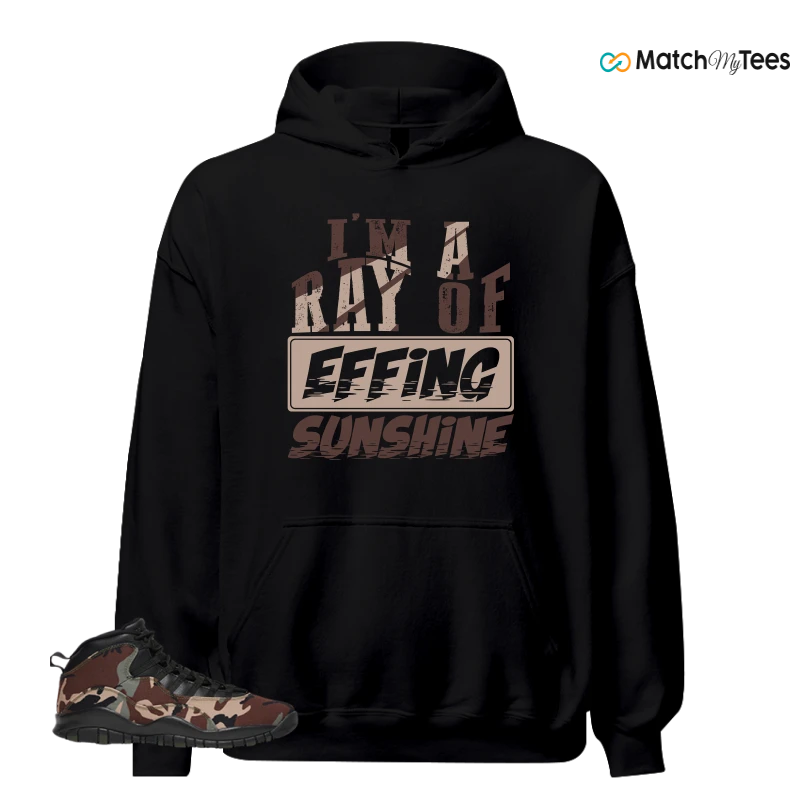 NIKE JORDAN 10 RETRO WOODLAND CAMO SNEAKER Matching Tees hoodie