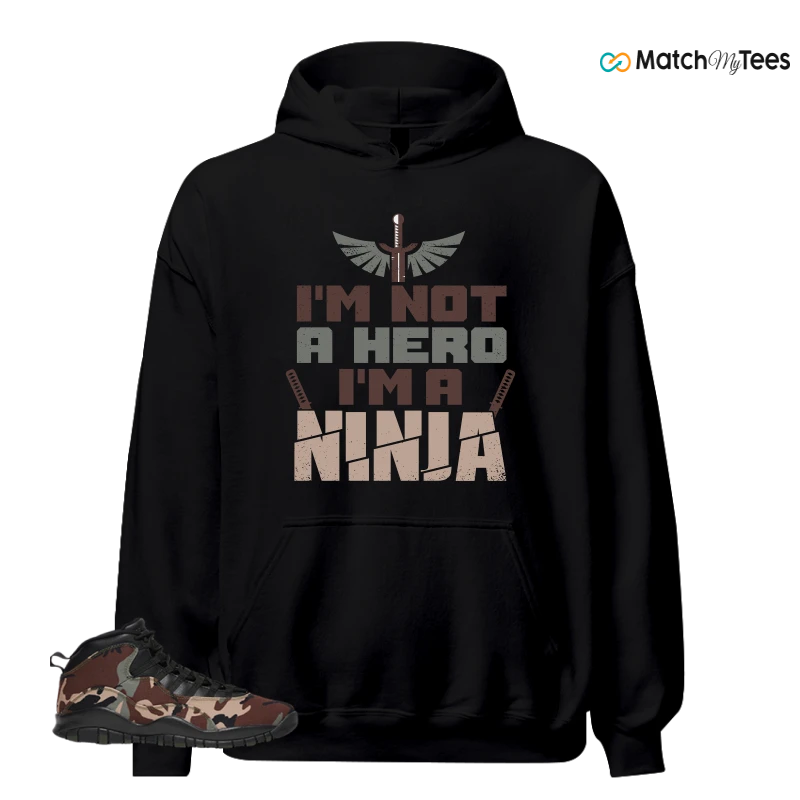 NIKE JORDAN 10 RETRO WOODLAND CAMO SNEAKER Matching Tees hoodie