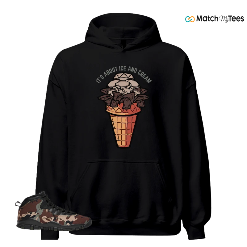 NIKE JORDAN 10 RETRO WOODLAND CAMO SNEAKER Matching Tees hoodie