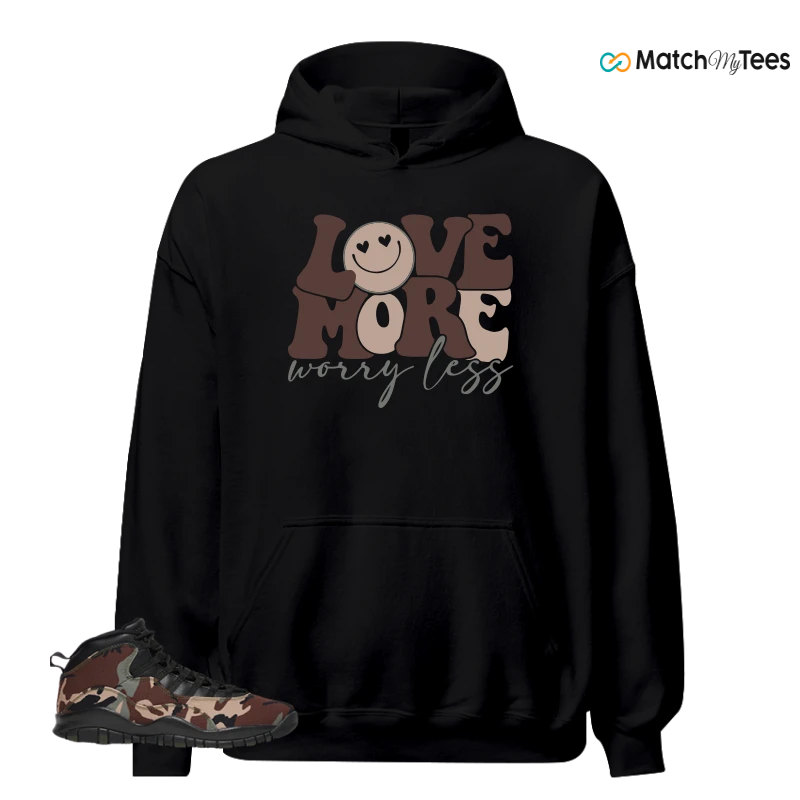 NIKE JORDAN 10 RETRO WOODLAND CAMO SNEAKER Matching Tees hoodie