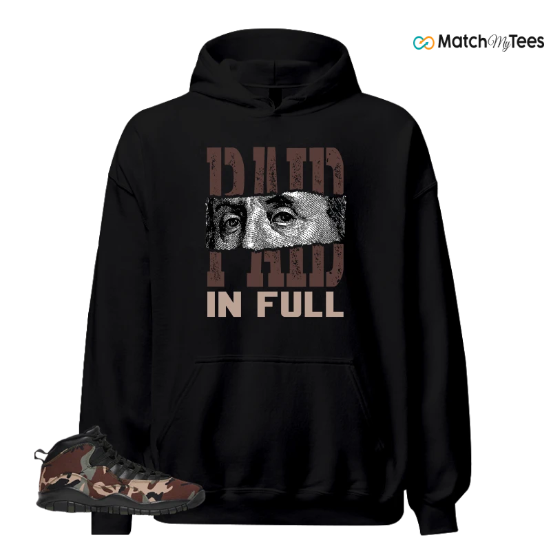 NIKE JORDAN 10 RETRO WOODLAND CAMO SNEAKER Matching Tees hoodie