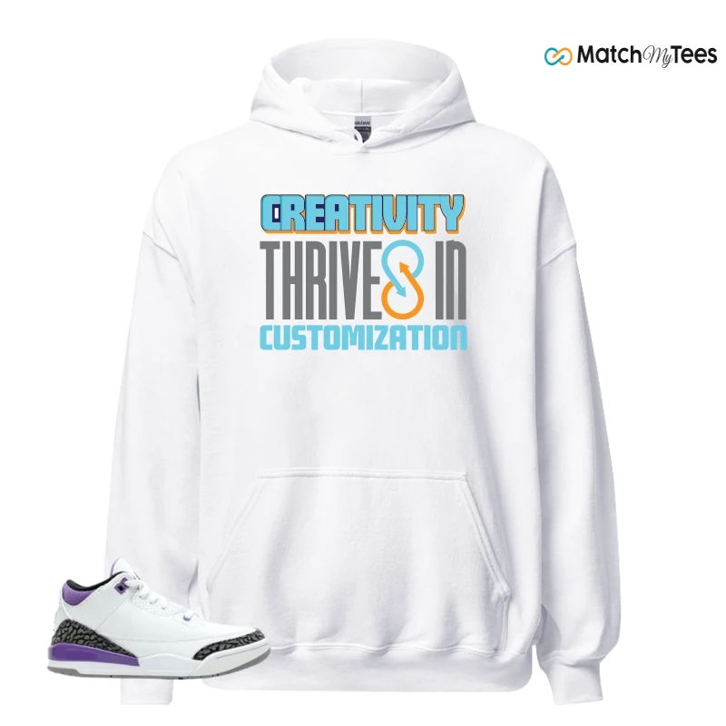 NIKE JORDAN 3 RETRO DARK IRIS (PS) SNEAKER Matching Tees hoodie