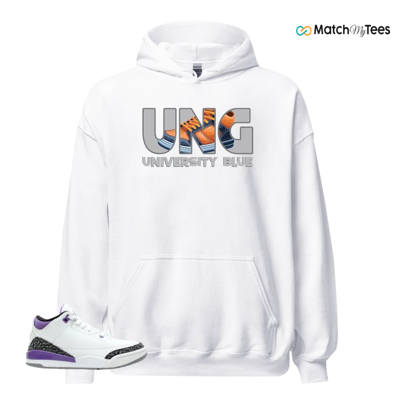 NIKE JORDAN 3 RETRO DARK IRIS (PS) SNEAKER Matching Tees hoodie
